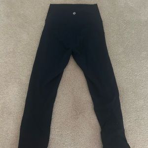 23” lulu pants in navy blue, size 2 only worn a couple of times!